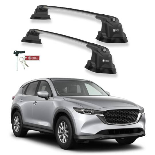 TURTLE Fits Mazda Cx-5 (Ke) 2012-2016 Roof Rack Air3 Silver