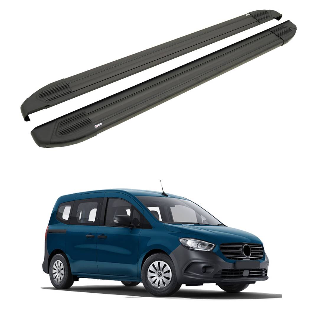 TURTLE Fits Mercedes-Benz Citan 2012-2021 / Mwb Side Step Brillant Black - 1
