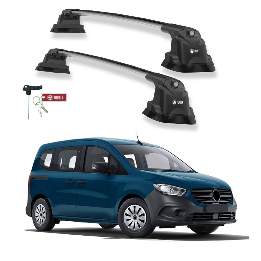 TURTLE Fits Mercedes-Benz Citan 2012-2021 Roof Rack Air3 Silver - 1