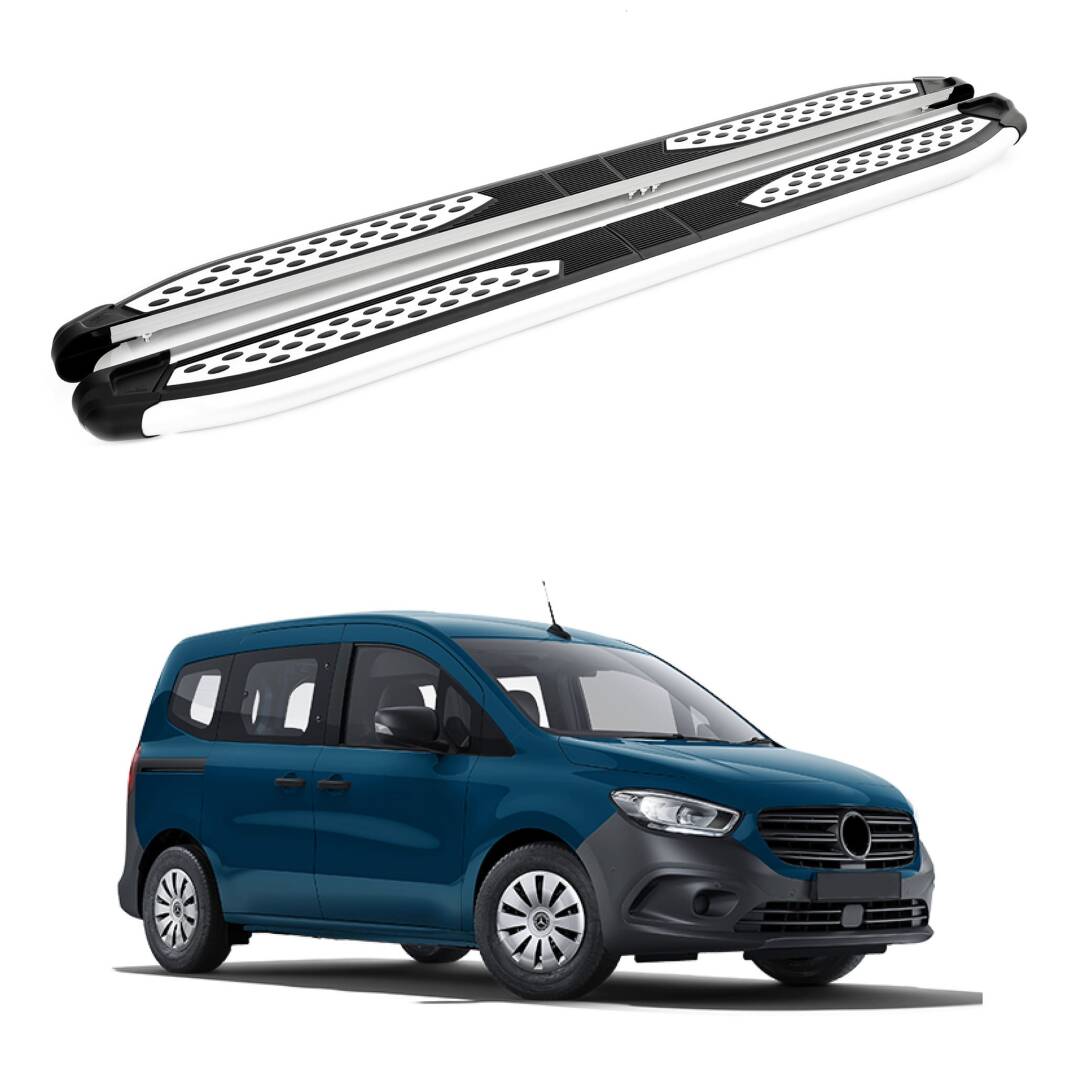 TURTLE Fits Mercedes-Benz Citan 2012-2021 / Swb Side Step Plus Silver - 1