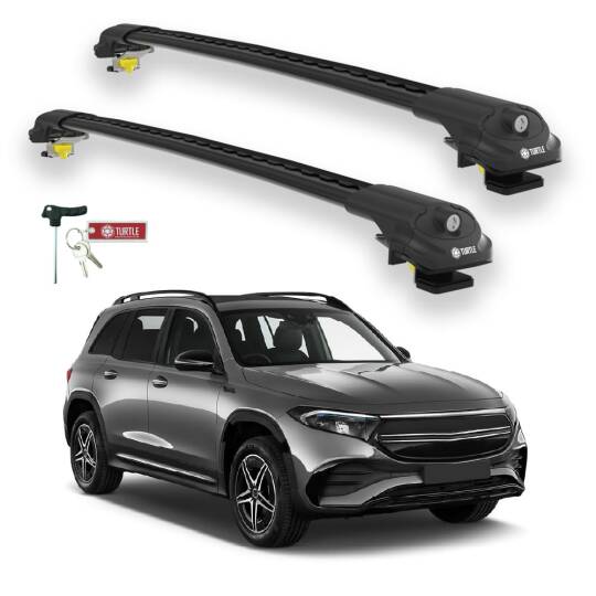 TURTLE Fits Mercedes-Benz Eqb (X243) 2021-2025 Roof Rack Air1 Black