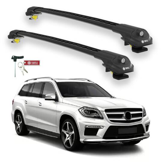 TURTLE Fits Mercedes-Benz Gl-Class (X166) 2013-2019 Roof Rack Air1 Black