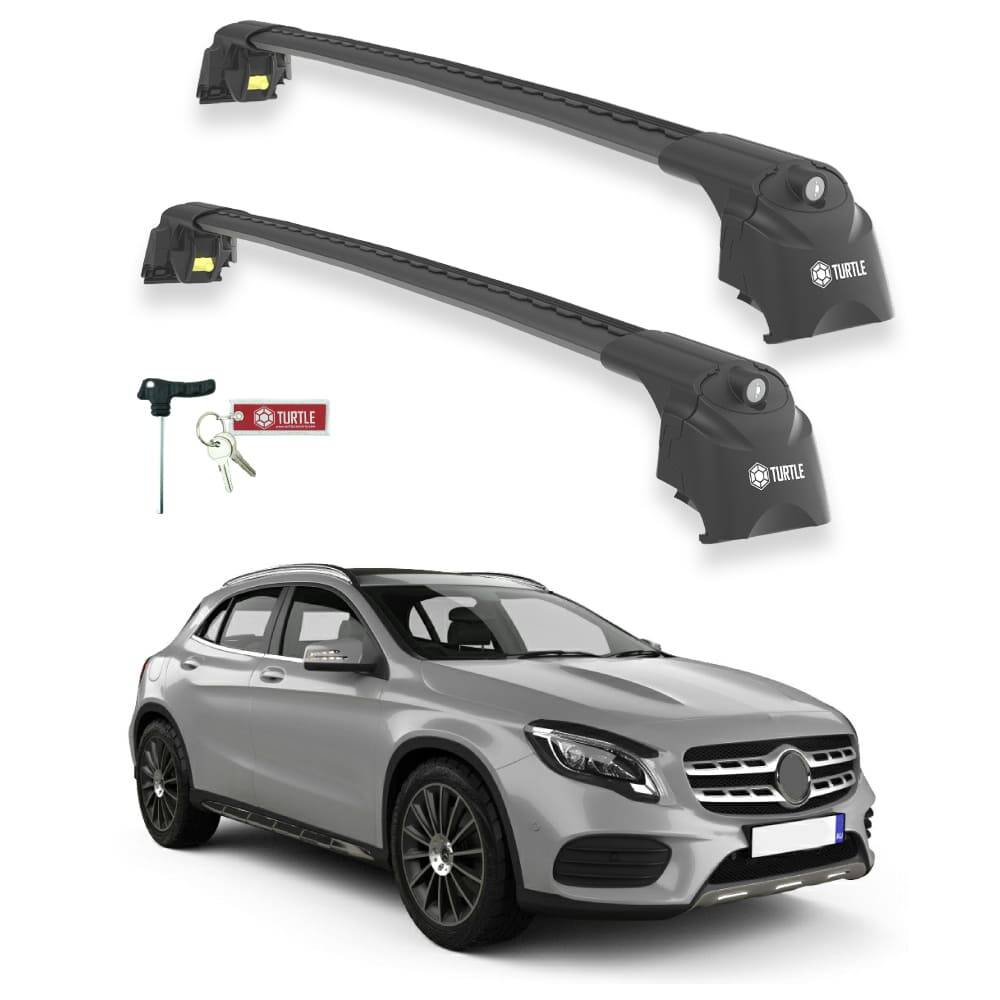 TURTLE Fits Mercedes-Benz Gla-Class (X156) 2014-2019 Roof Rack Air2 Black - 1