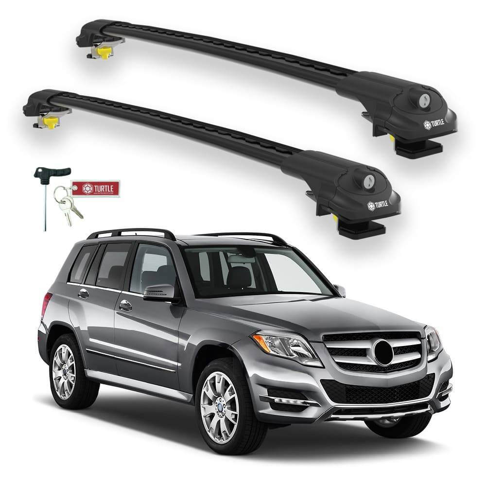 TURTLE Fits Mercedes-Benz Glk-Class (X204) 2009-2015 Roof Rack Air1 Black - 1