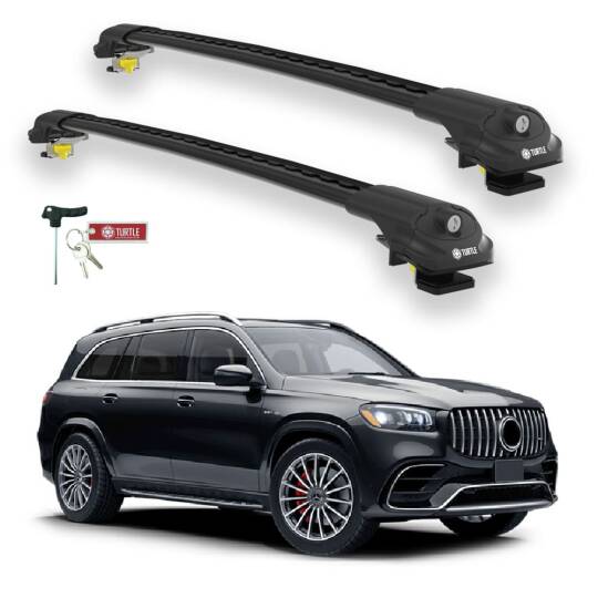 TURTLE Fits Mercedes-Benz Gls-Class (X167) 2020-2025 Roof Rack Air1 Black