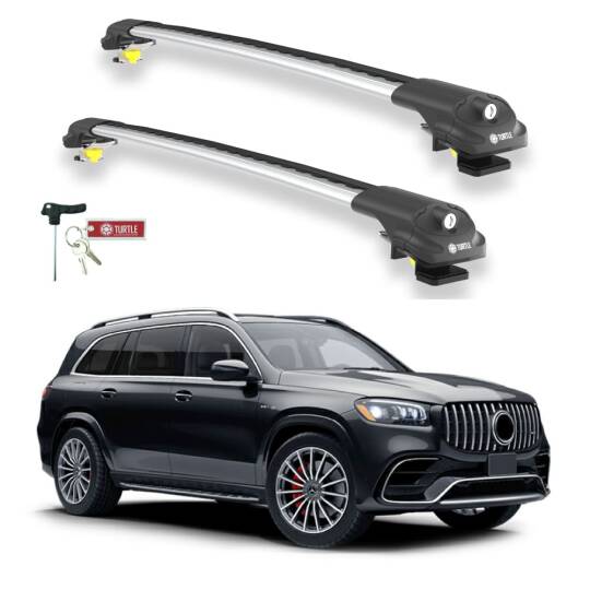 TURTLE Fits Mercedes-Benz Gls-Class (X167) 2020-2025 Roof Rack Air1 Silver