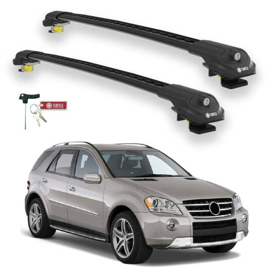 TURTLE Fits Mercedes-Benz M-Class (Ml-W164) 2006-2011 Roof Rack Air1 Black