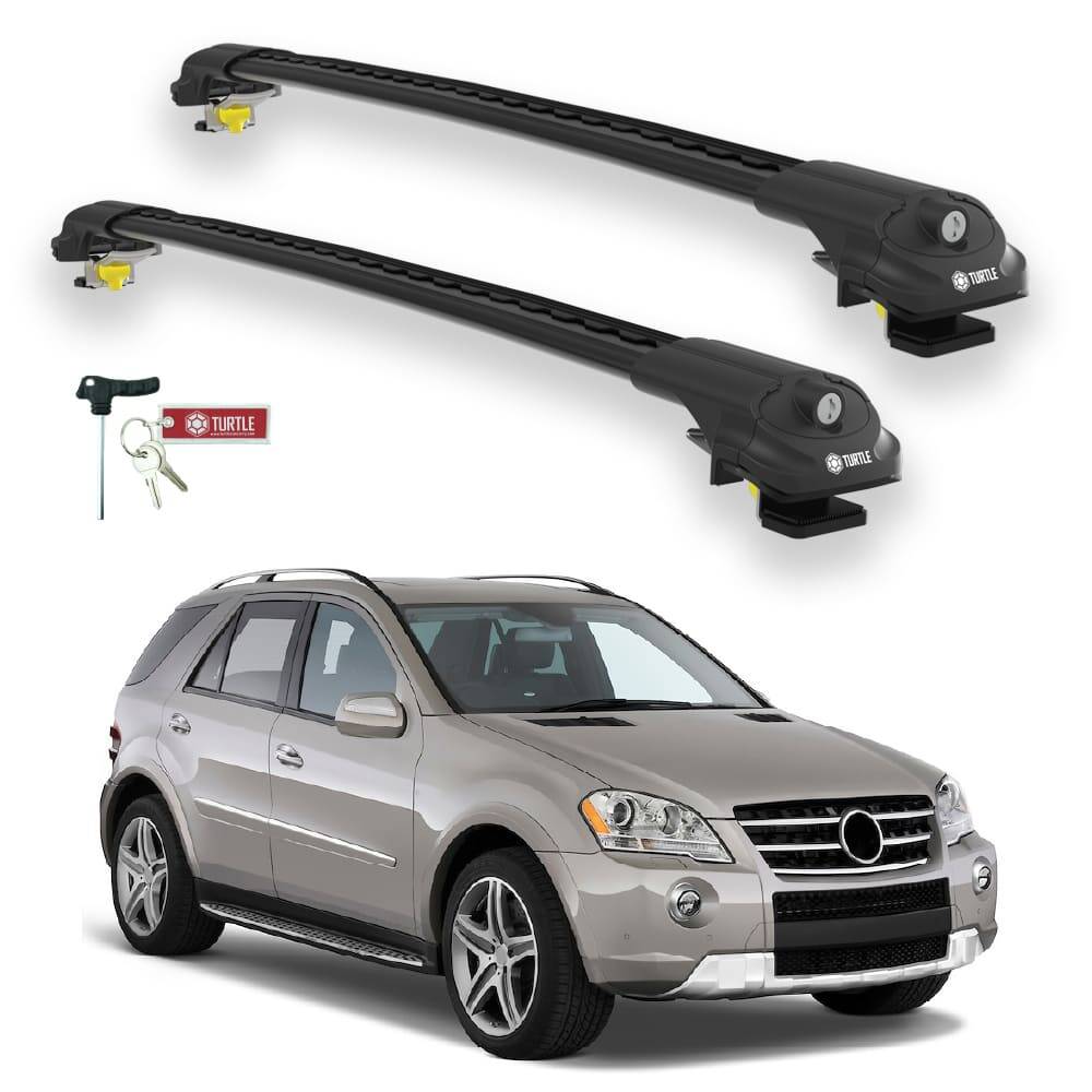 TURTLE Fits Mercedes-Benz M-Class (Ml-W164) 2006-2011 Roof Rack Air1 Black - 1