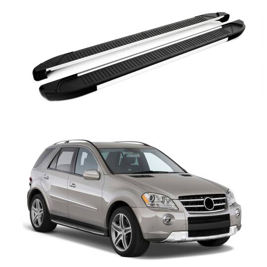 TURTLE Fits Mercedes-Benz M-Class (Ml-W164) 2006-2011 Side Step Another Silver