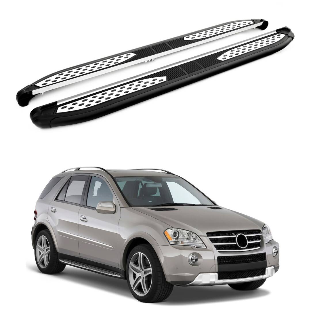 TURTLE Fits Mercedes-Benz M-Class (Ml-W164) 2006-2011 Side Step Plus Black - 1