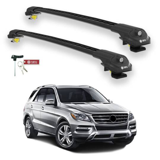 TURTLE Fits Mercedes-Benz M-Class (Ml-W166) 2012-2019 Roof Rack Air1 Black