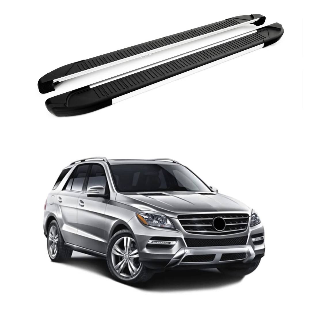 TURTLE Fits Mercedes-Benz M-Class (Ml-W166) 2012-2019 Side Step Another Silver - 1