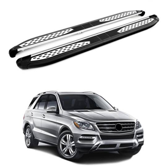 TURTLE Fits Mercedes-Benz M-Class (Ml-W166) 2012-2019 Side Step Plus Black