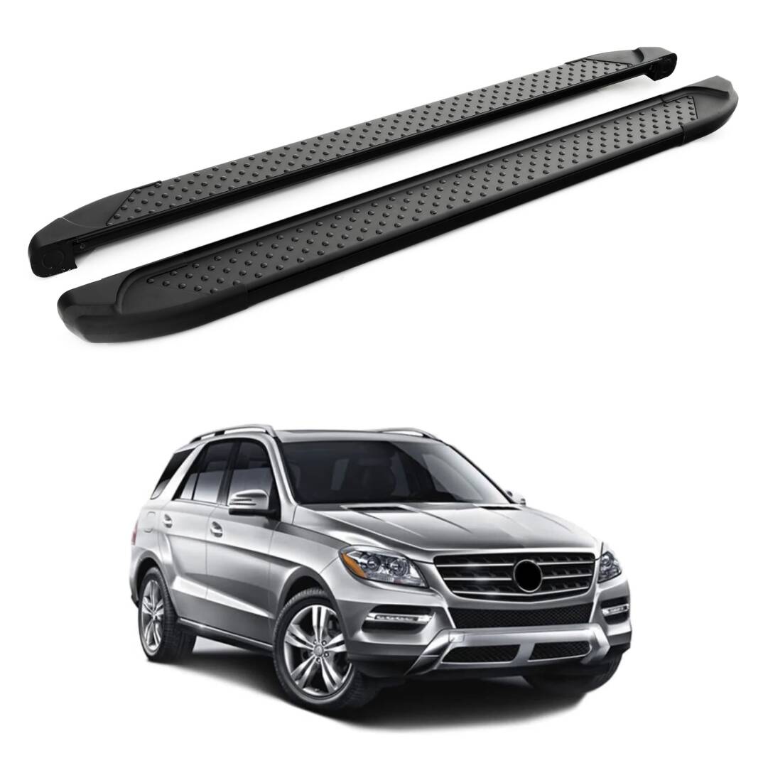 TURTLE Fits Mercedes-Benz M-Class (Ml-W166) 2012-2019 Side Step Sapphire V1 Black - 1