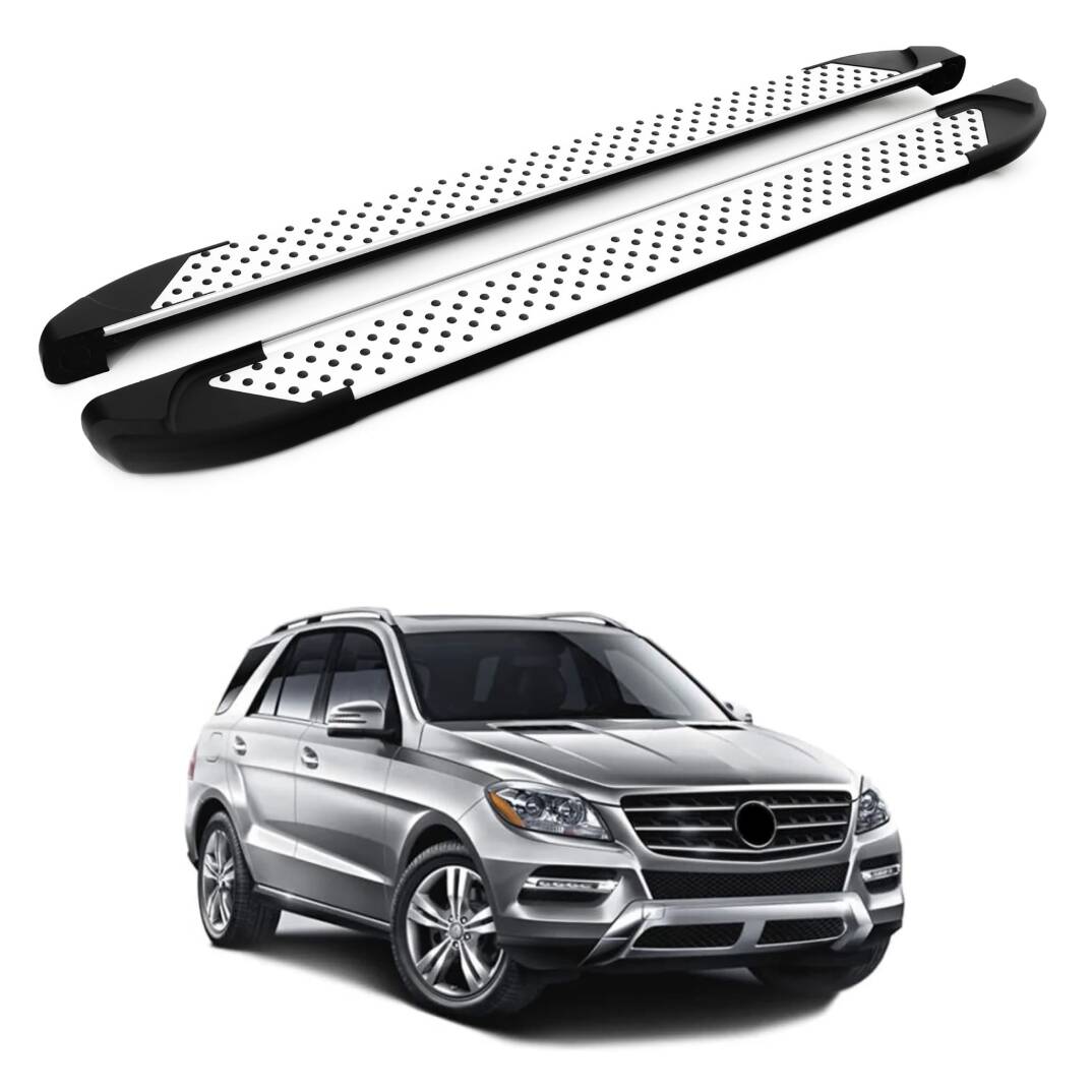 TURTLE Fits Mercedes-Benz M-Class (Ml-W166) 2012-2019 Side Step Sapphire V1 Silver - 1