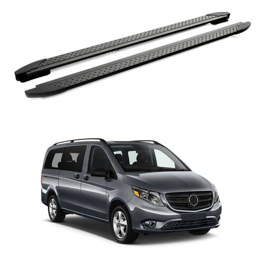 TURTLE Fits Mercedes-Benz Metris (W447) 2015-2025 / Lwb Side Step Era V2 Black