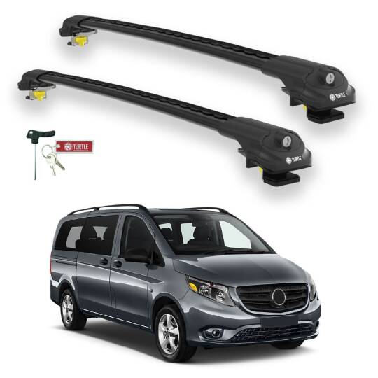 TURTLE Fits Mercedes-Benz Metris (W447) 2015-2025 Roof Rack Air1 Black