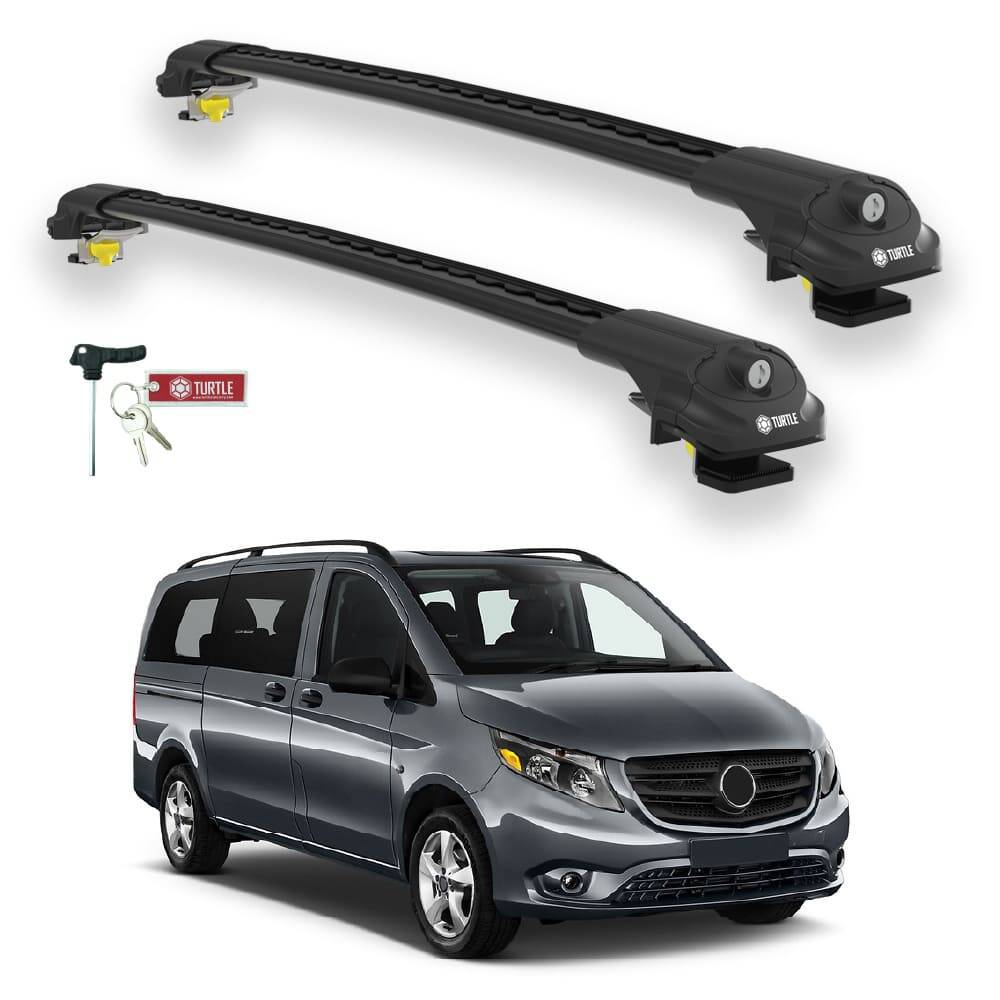 TURTLE Fits Mercedes-Benz Metris (W447) 2015-2025 Roof Rack Air1 Black - 1