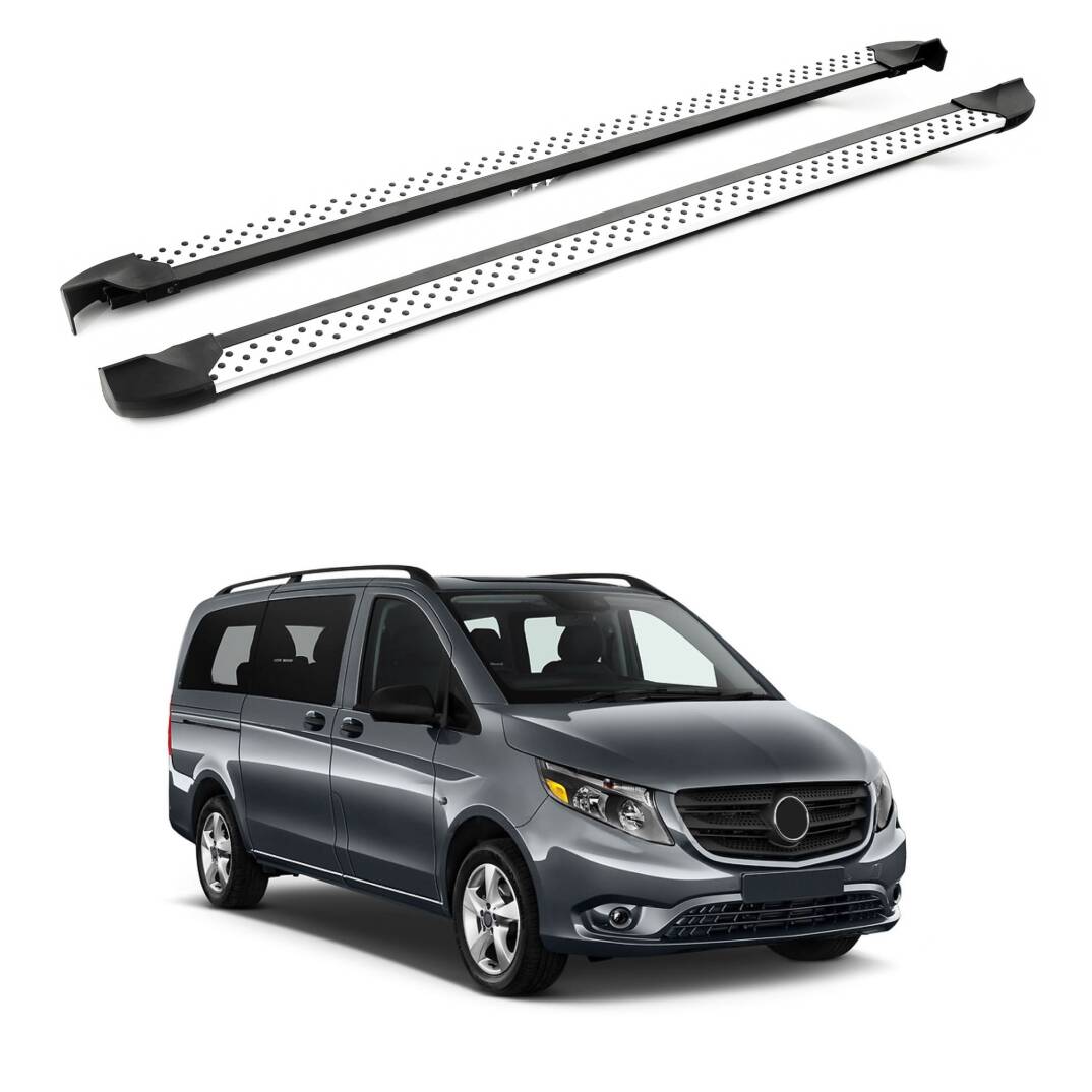 TURTLE Fits Mercedes-Benz Metris (W447) 2015-2025 / Swb Side Step Era V2 Silver - 1