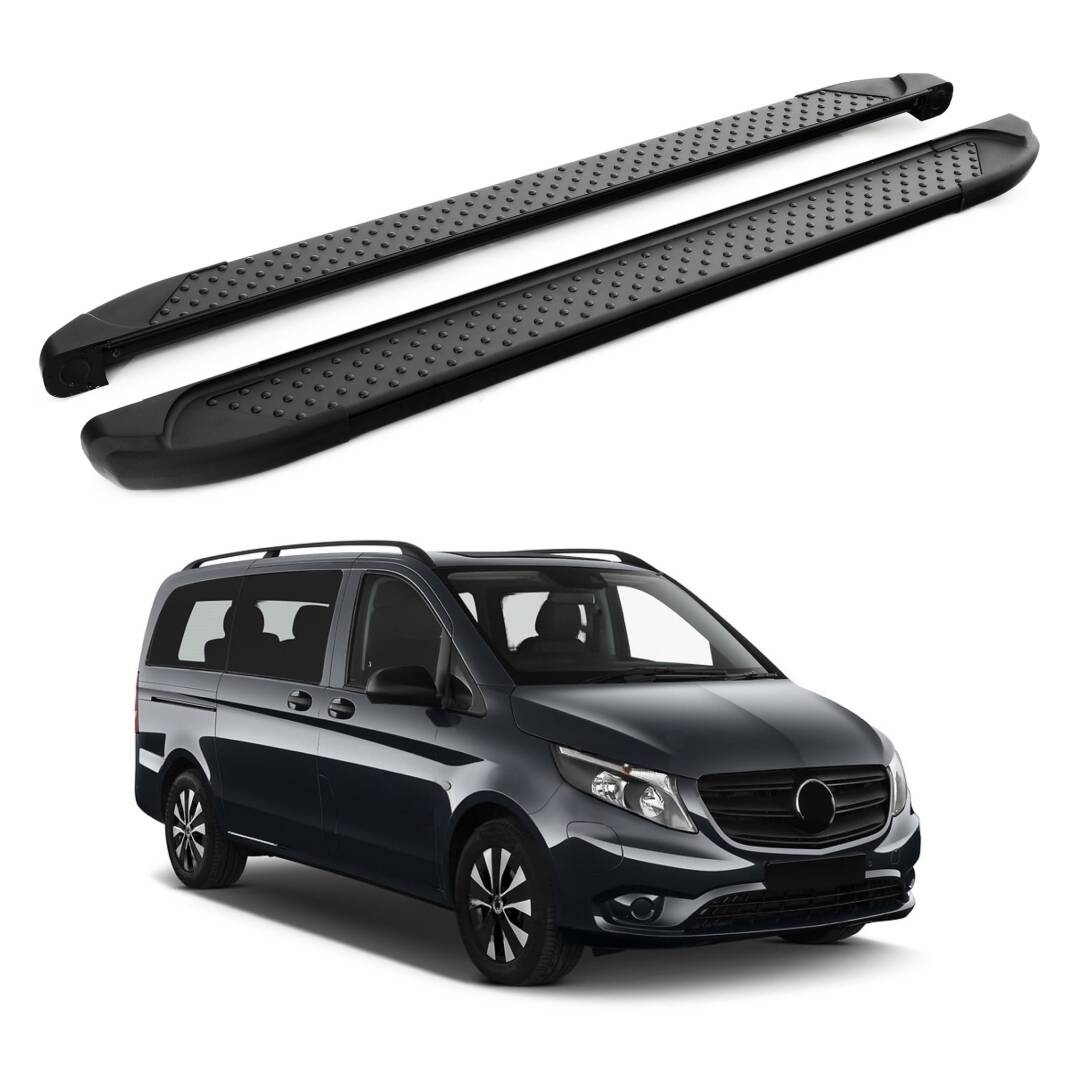 TURTLE Fits Mercedes-Benz Tourmalineer (W447) 2015-2025 / Exlwb Side Step Sapphire V1 Black - 1