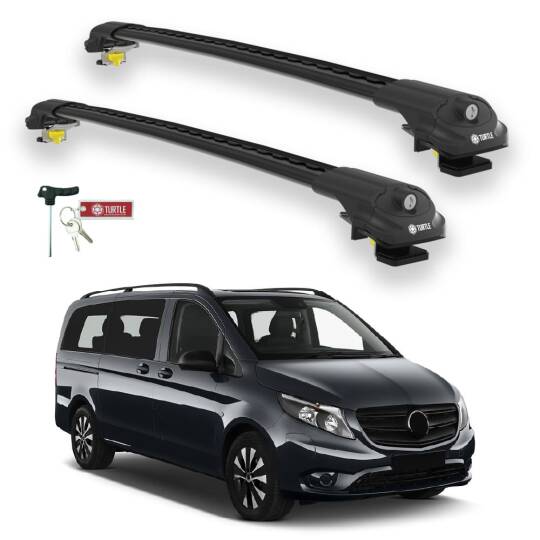TURTLE Fits Mercedes-Benz Tourmalineer (W447) 2015-2025 Roof Rack Air1 Black