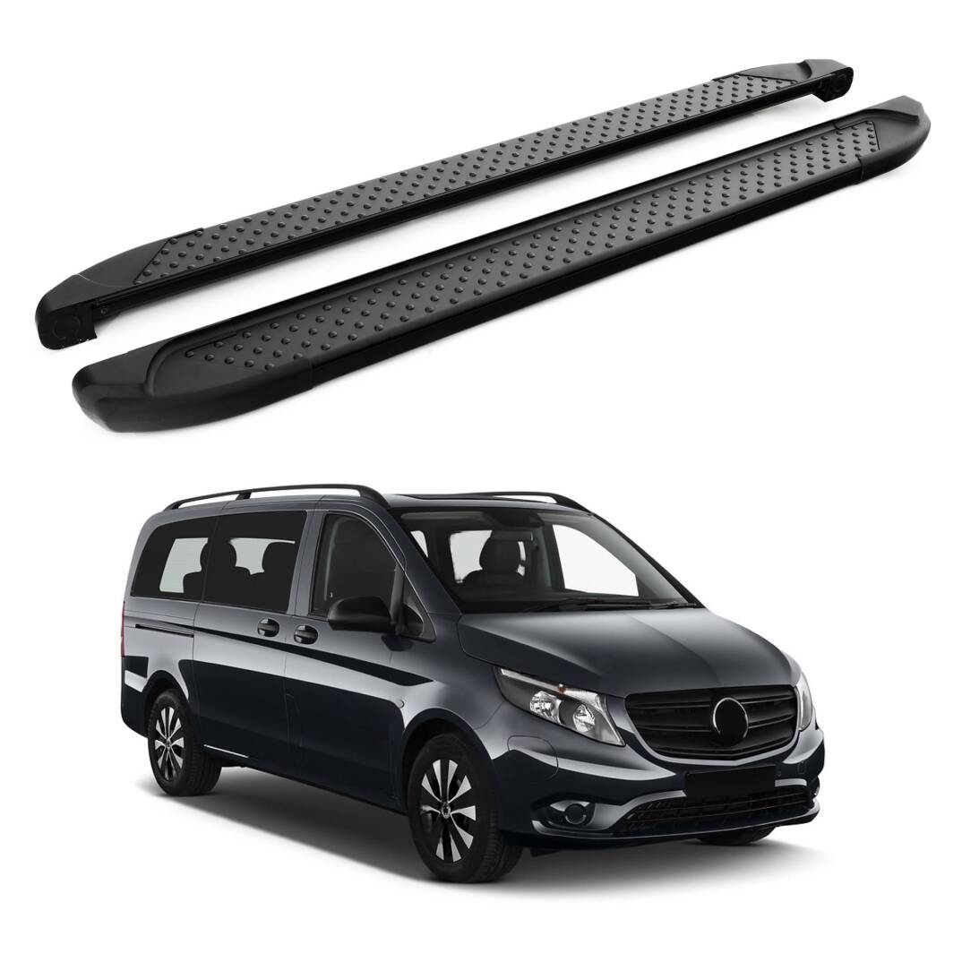 TURTLE Fits Mercedes-Benz Tourmalineer (W447) 2015-2025 / Swb Side Step Sapphire V1 Black - 1