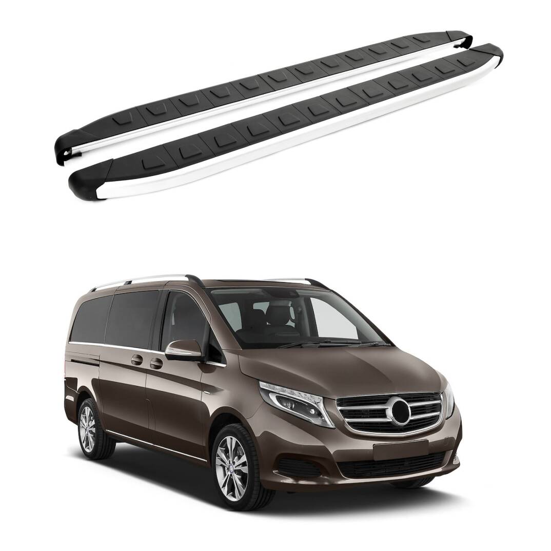 TURTLE Fits Mercedes-Benz V-Class (W447) 2015-2025 / Exlwb Side Step Alyans Silver - 1