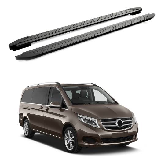 TURTLE Fits Mercedes-Benz V-Class (W447) 2015-2025 / Swb Side Step Era V2 Black