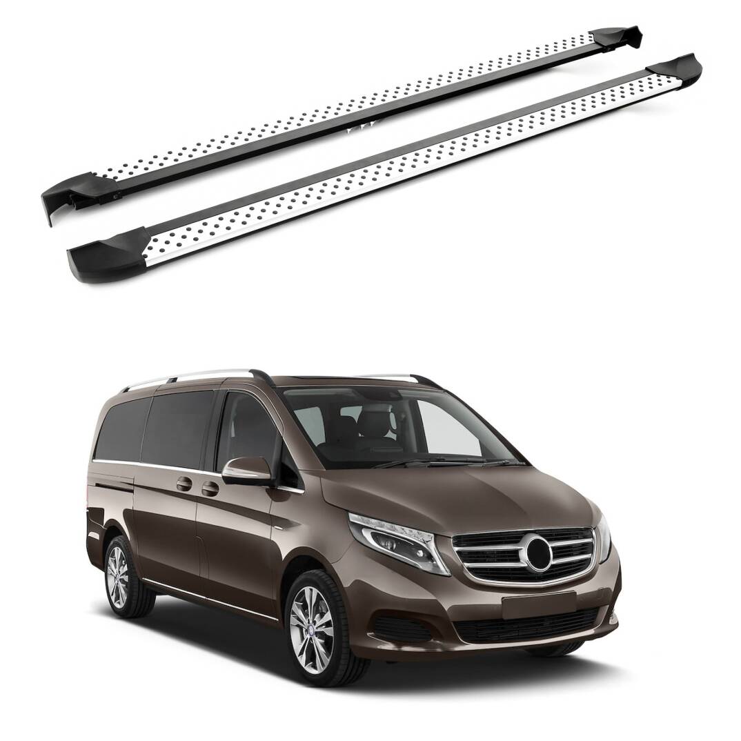 TURTLE Fits Mercedes-Benz V-Class (W447) 2015-2025 / Swb Side Step Era V2 Silver - 1