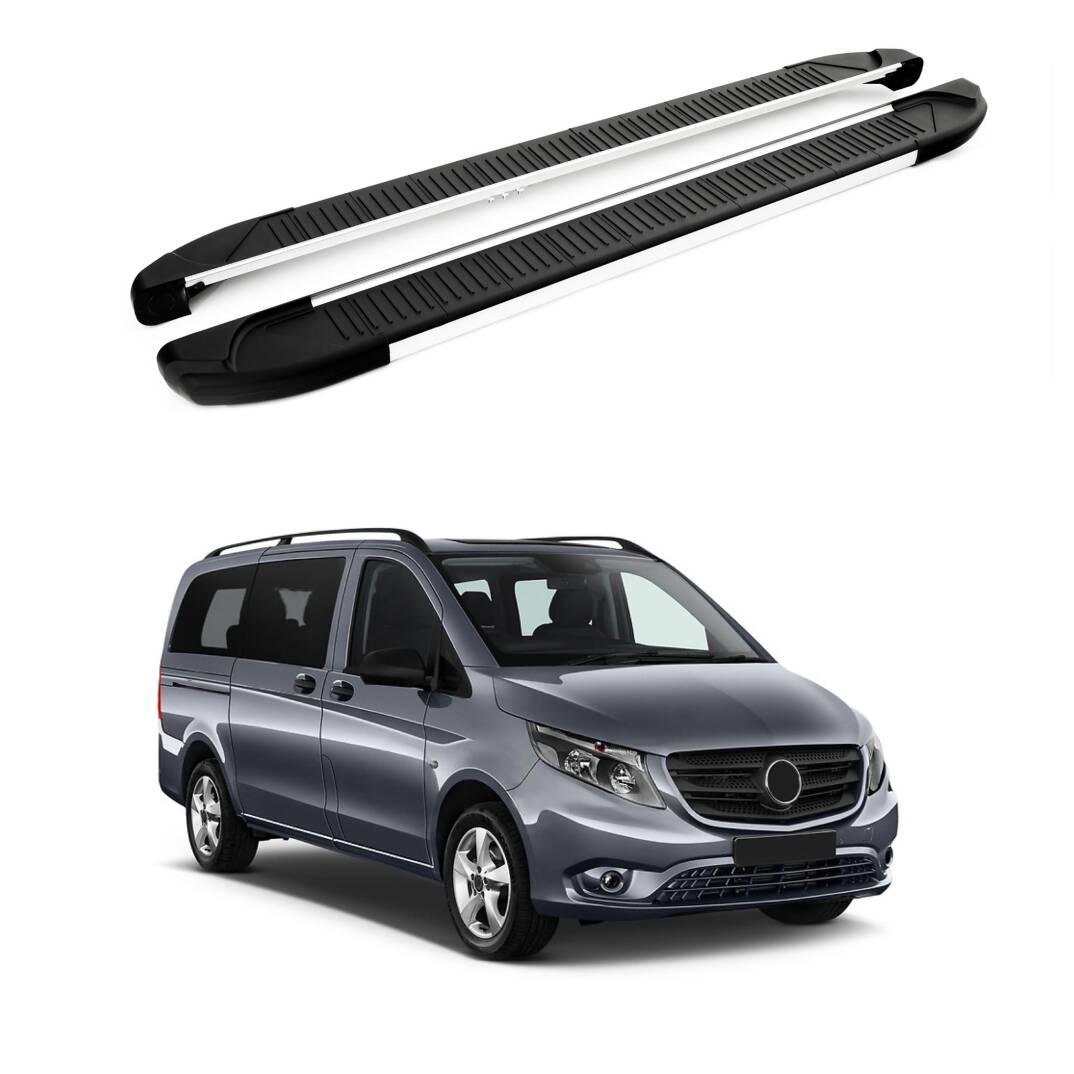 TURTLE Fits Mercedes-Benz Vito (W447) 2015-2025 / Exlwb Side Step Another Silver - 1
