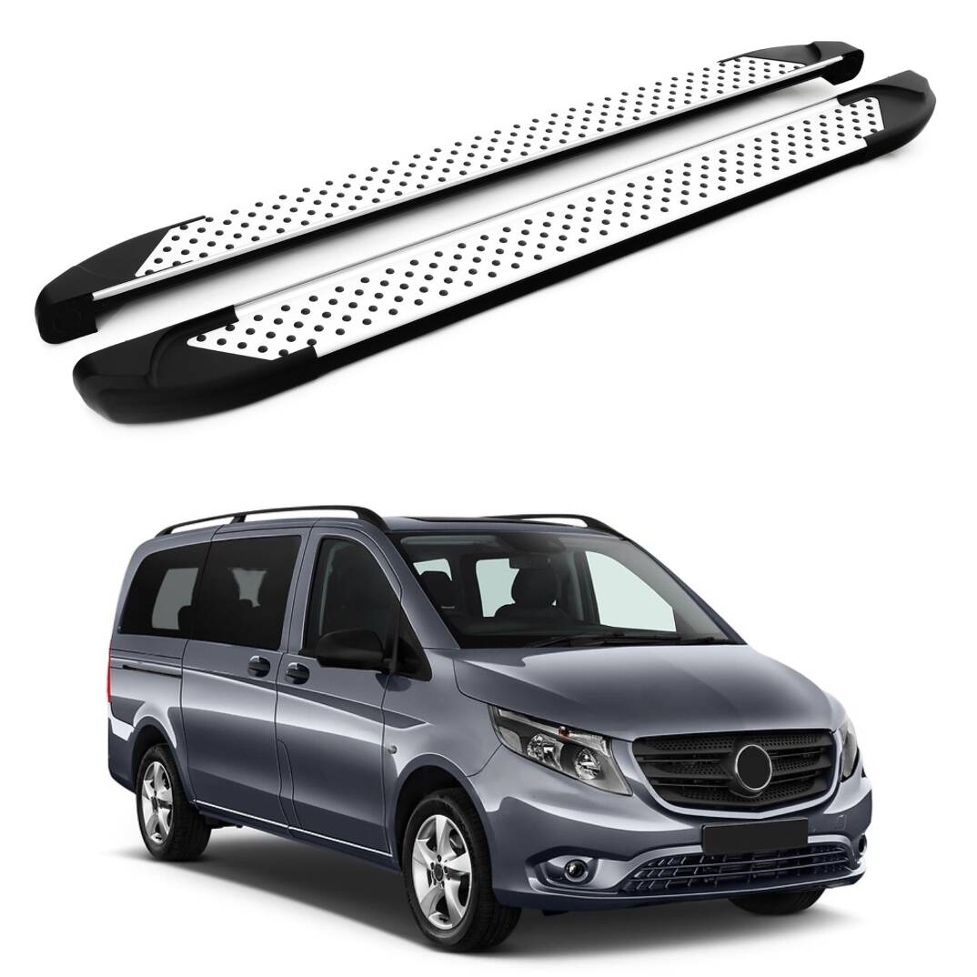 TURTLE Fits Mercedes-Benz Vito (W447) 2015-2025 / Exlwb Side Step Sapphire V1 Silver - 1