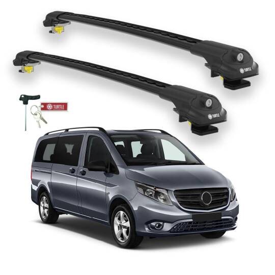 TURTLE Fits Mercedes-Benz Vito (W447) 2015-2025 Roof Rack Air1 Black