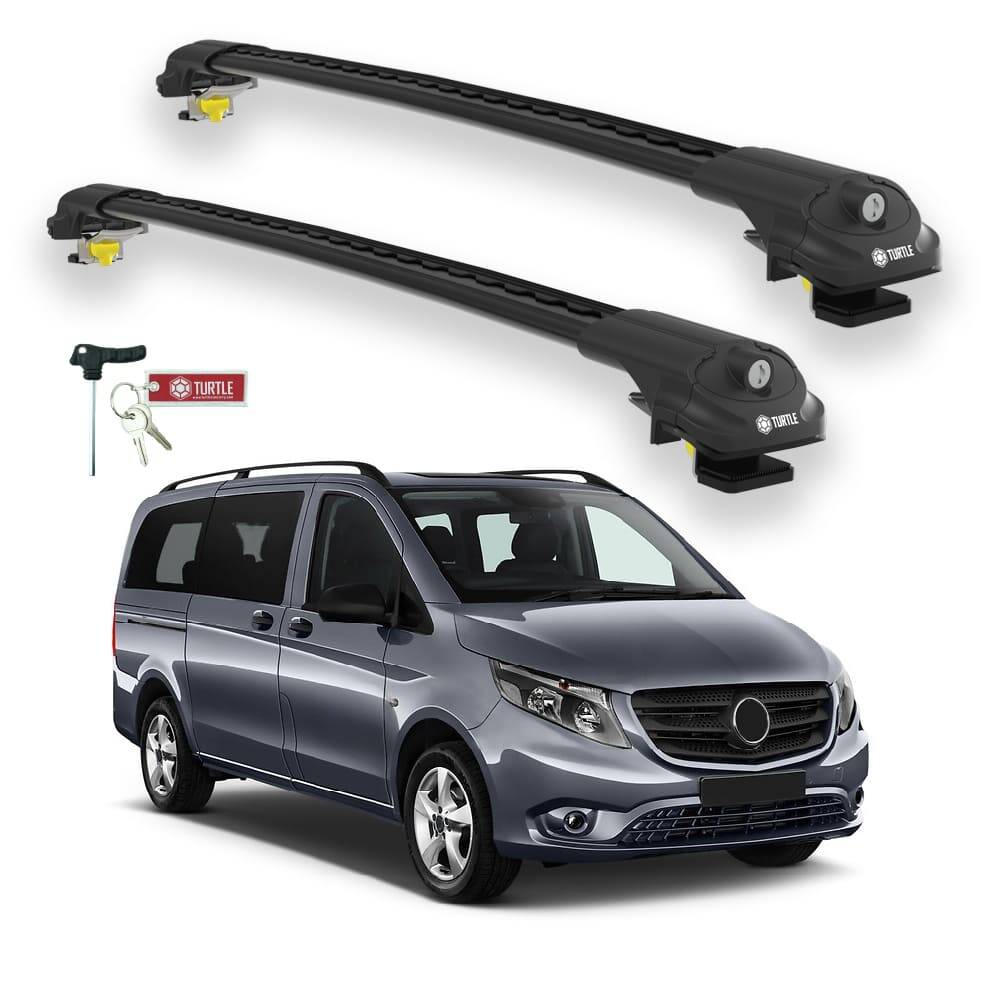 TURTLE Fits Mercedes-Benz Vito (W447) 2015-2025 Roof Rack Air1 Black - 1