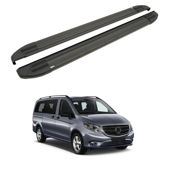 TURTLE Fits Mercedes-Benz Vito (W447) 2015-2025 / Swb Side Step Brillant Black