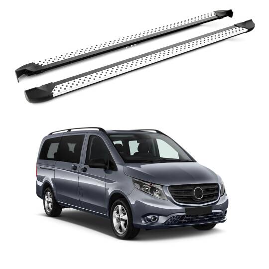 TURTLE Fits Mercedes-Benz Vito (W447) 2015-2025 / Swb Side Step Era V2 Silver