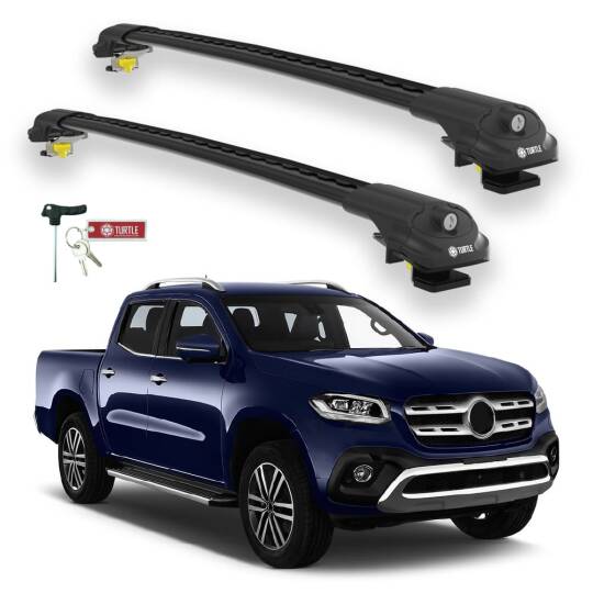 TURTLE Fits Mercedes-Benz X-Class 2018-2020 Roof Rack Air1 Black