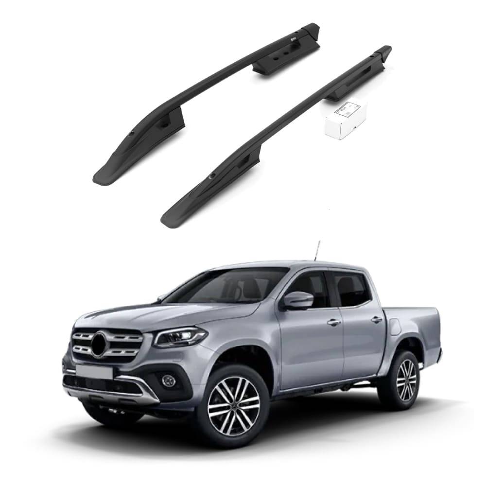 TURTLE Fits Mercedes-Benz X-Class 2018-2020 Roof Rail Falcon Black - 1