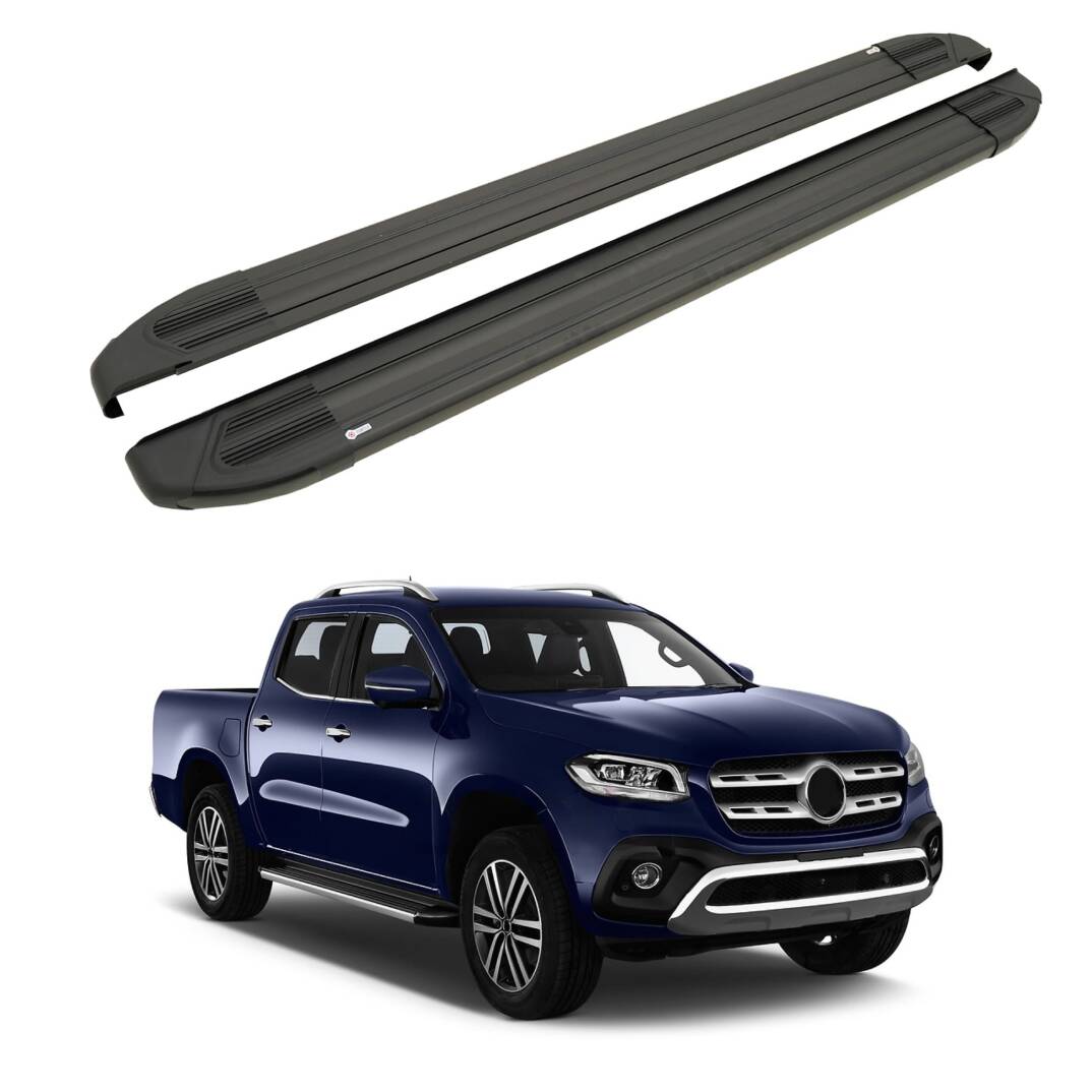 TURTLE Fits Mercedes-Benz X-Class 2018-2020 Side Step Brillant Black - 1