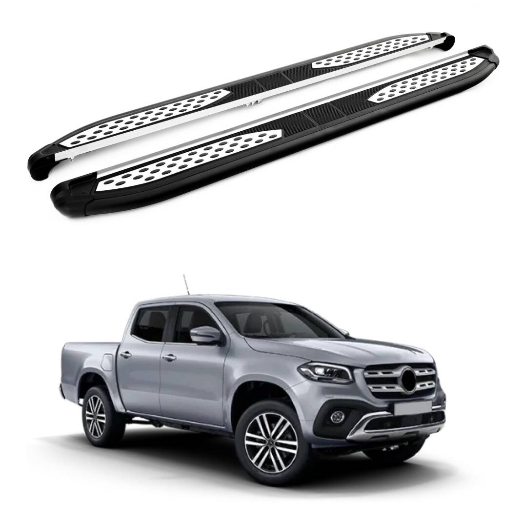 TURTLE Fits Mercedes-Benz X-Class 2018-2020 Side Step Plus Black - 1