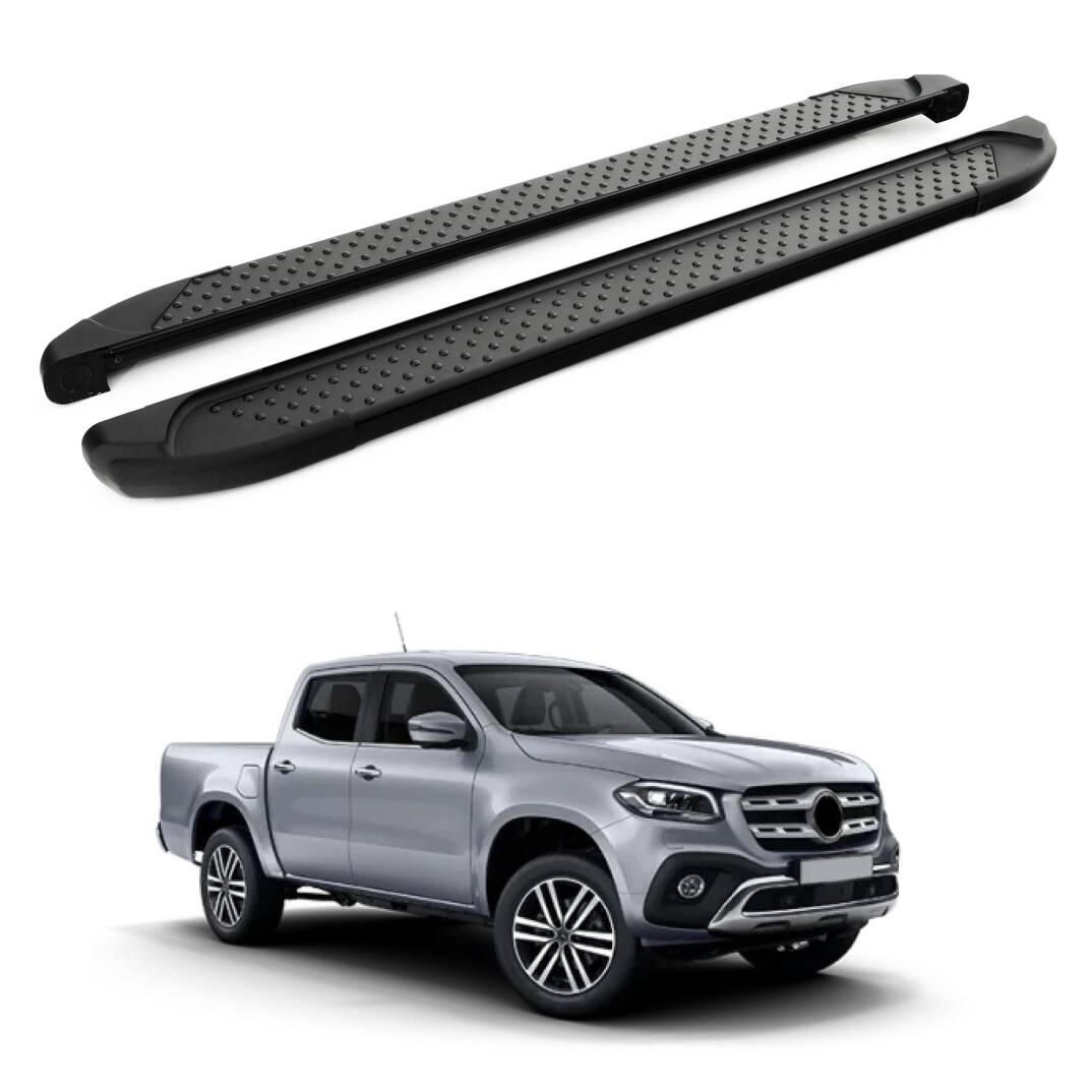 TURTLE Fits Mercedes-Benz X-Class 2018-2020 Side Step Sapphire V1 Black - 1