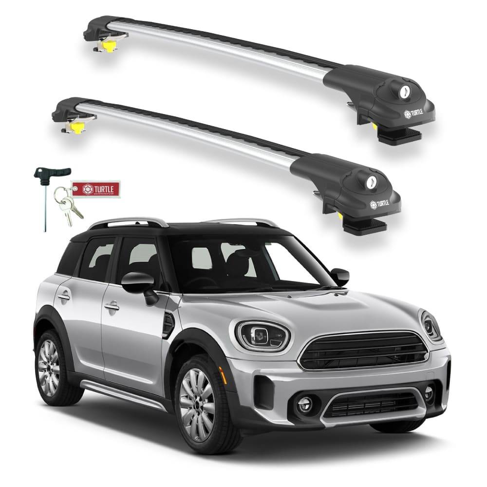 TURTLE Fits Mini Countryman (F60) 2017-2023 Roof Rack Air1 Silver - 1