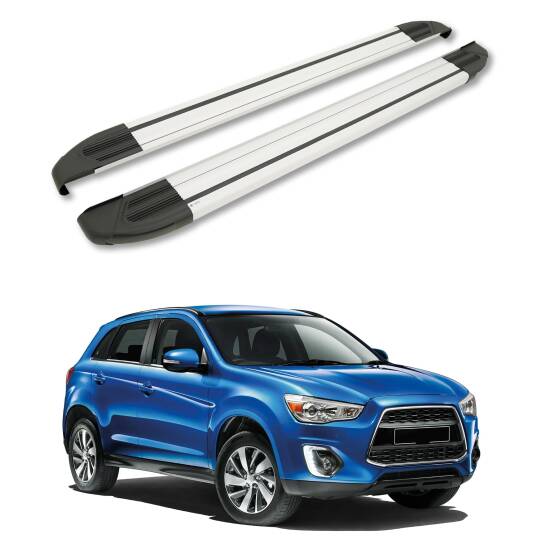 TURTLE Fits Mitsubishi Asx (Ga) 2010-2022 Side Step Brillant Silver