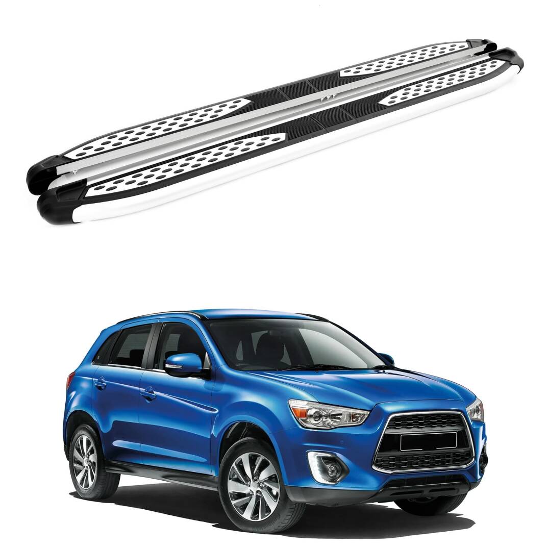 TURTLE Fits Mitsubishi Asx (Ga) 2010-2022 Side Step Plus Silver - 1