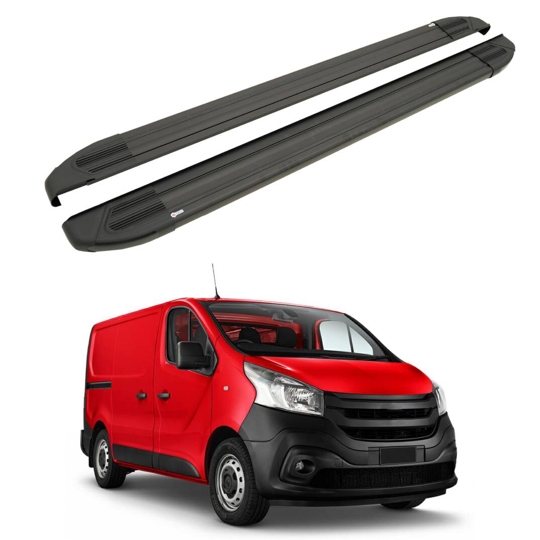 TURTLE Fits Mitsubishi Express (X82) 2020-2025 / Lwb Side Step Brillant Black - 1