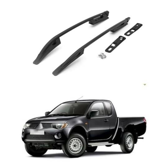 TURTLE Fits Mitsubishi L200 (Mk4) 2006-2014 Roof Rail Falcon Black