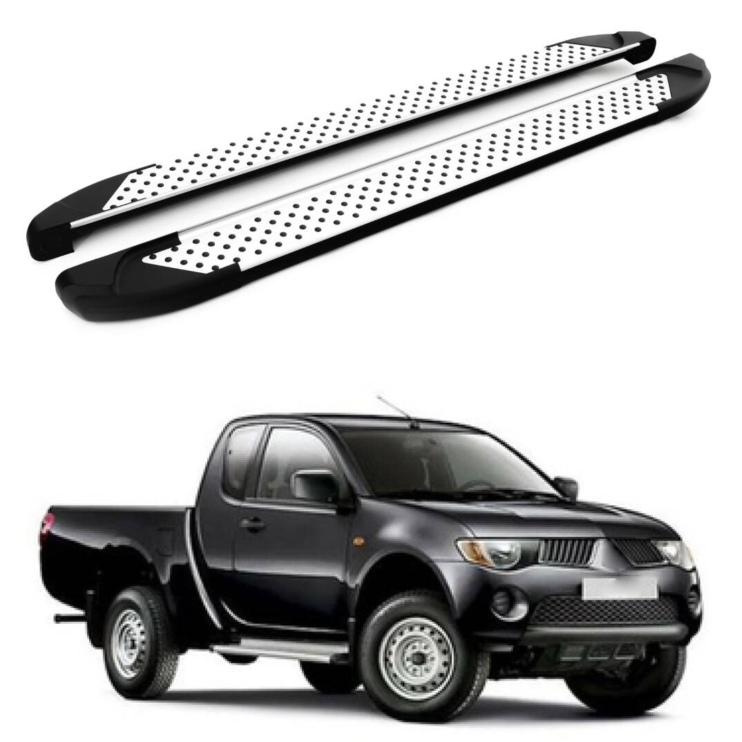 TURTLE Fits Mitsubishi L200 (Mk4) 2006-2014 Side Step Sapphire V1 Silver - 1