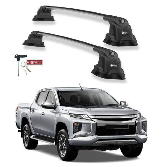 TURTLE Fits Mitsubishi L200 (Mk5) 2015-2025 Roof Rack Air3 Silver