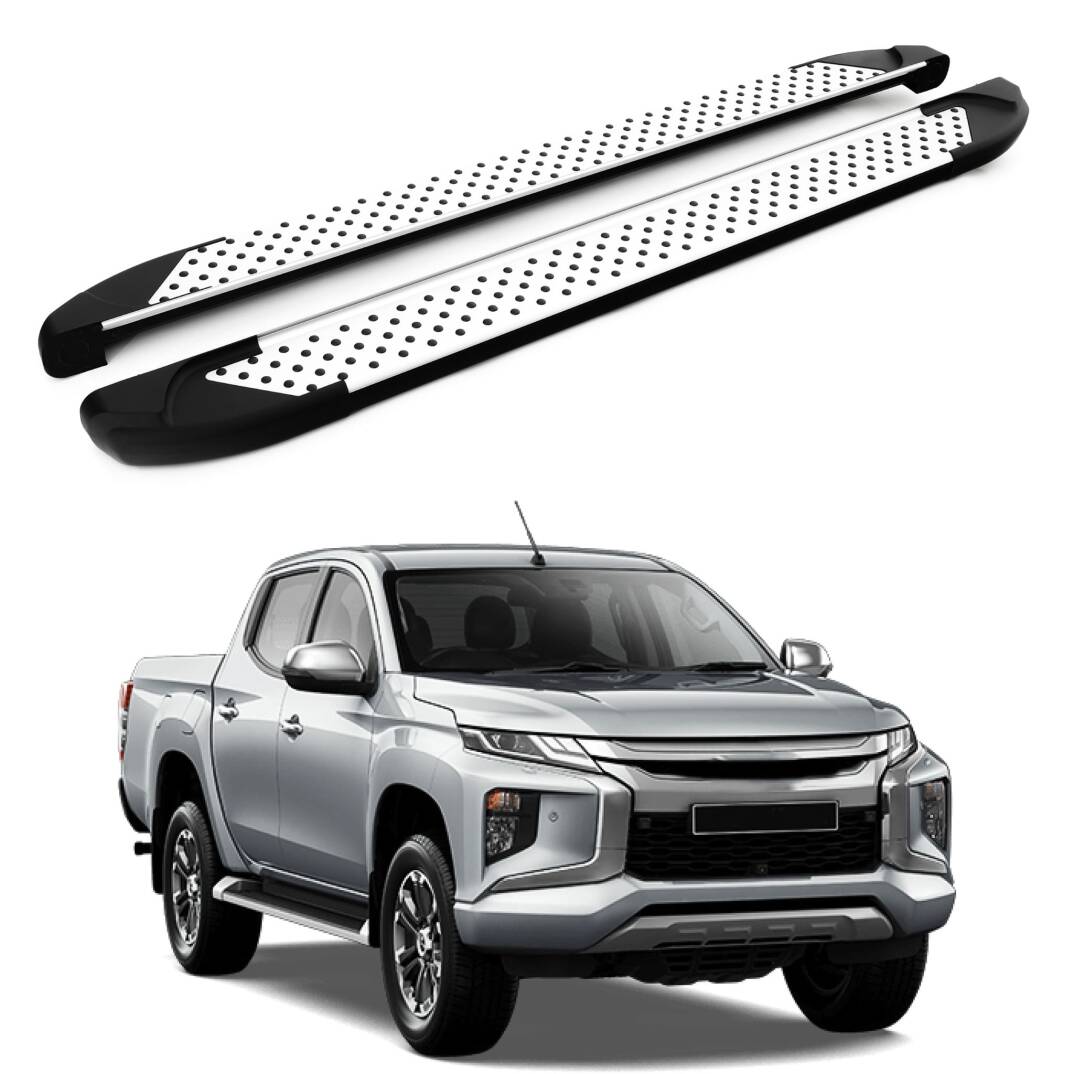 TURTLE Fits Mitsubishi L200 (Mk5) 2015-2025 Side Step Sapphire V1 Silver - 1