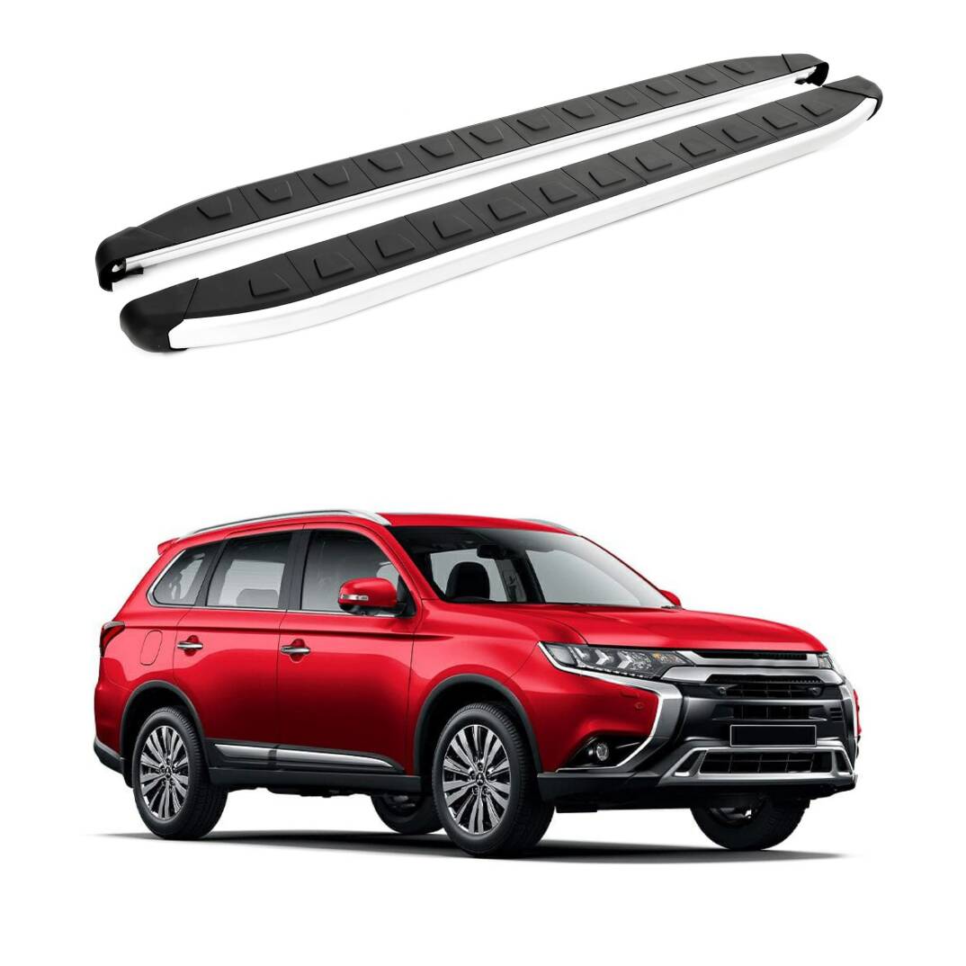 TURTLE Fits Mitsubishi Outlander (Mk3) 2013-2021 Side Step Alyans Silver - 1