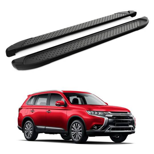TURTLE Fits Mitsubishi Outlander (Mk3) 2013-2021 Side Step Sapphire V1 Black